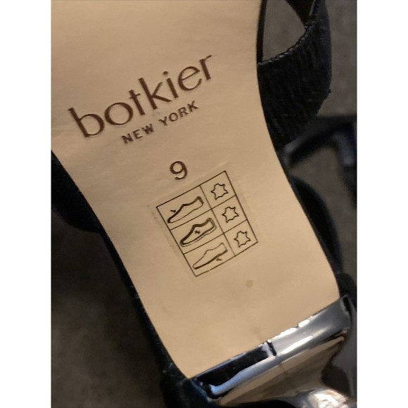 Botkier New York Black Leather Lorri Two Band Ankle Strap Sandals Heels Size 9 - Picture 9 of 16